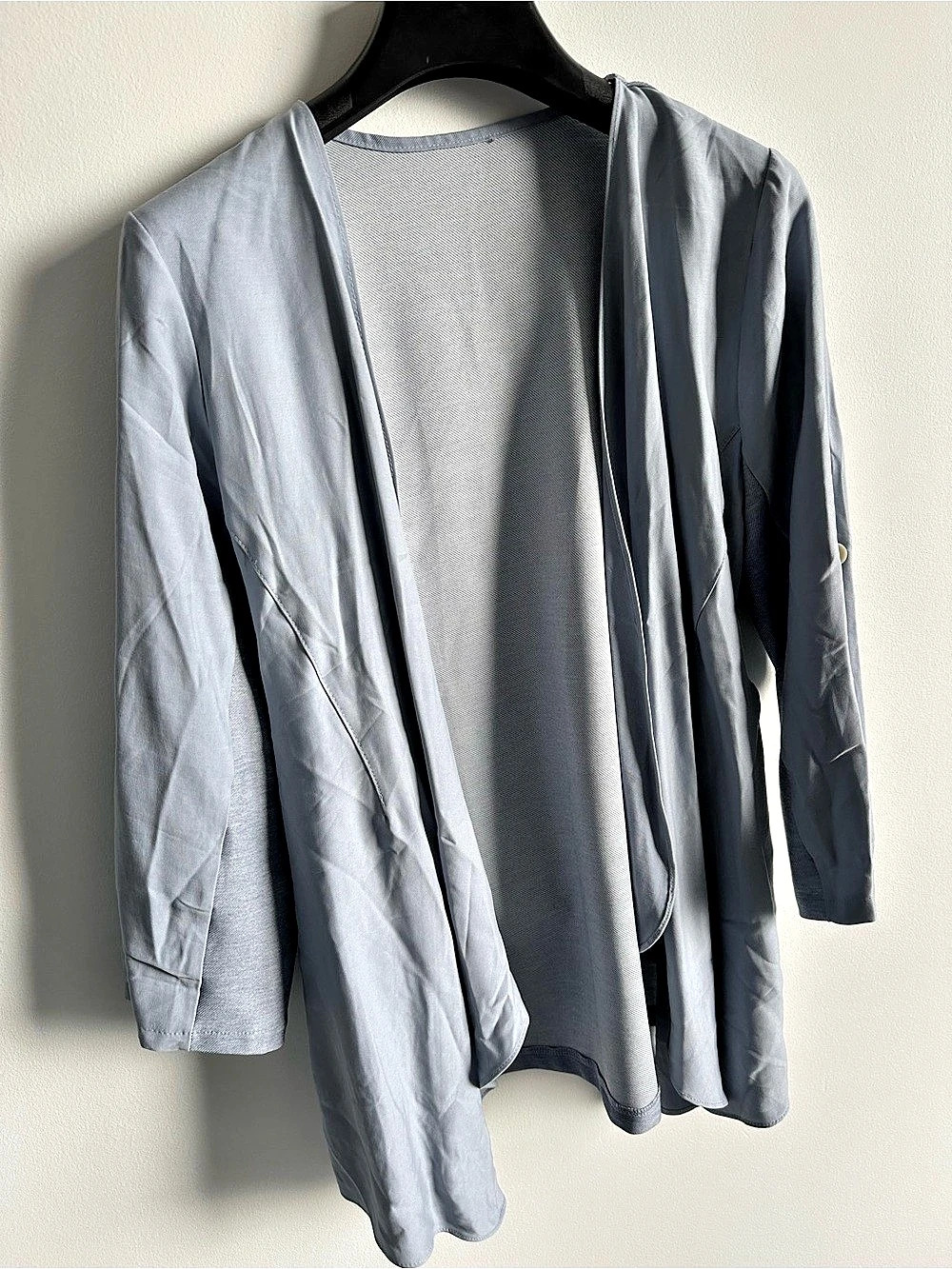 Gray Open Front Utility Jacket